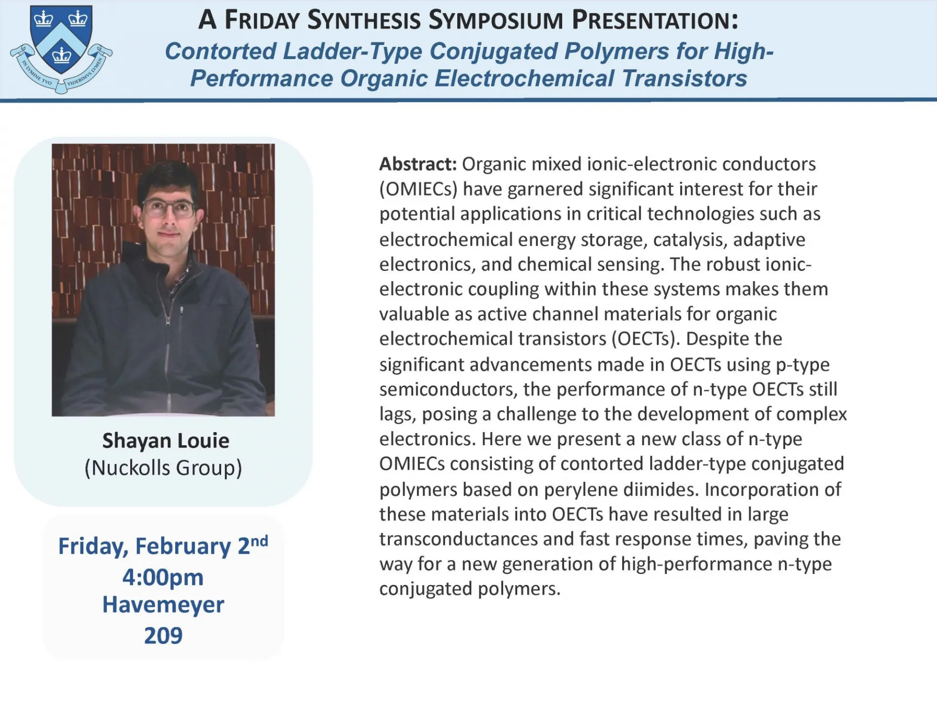 Friday Synthesis Flyer