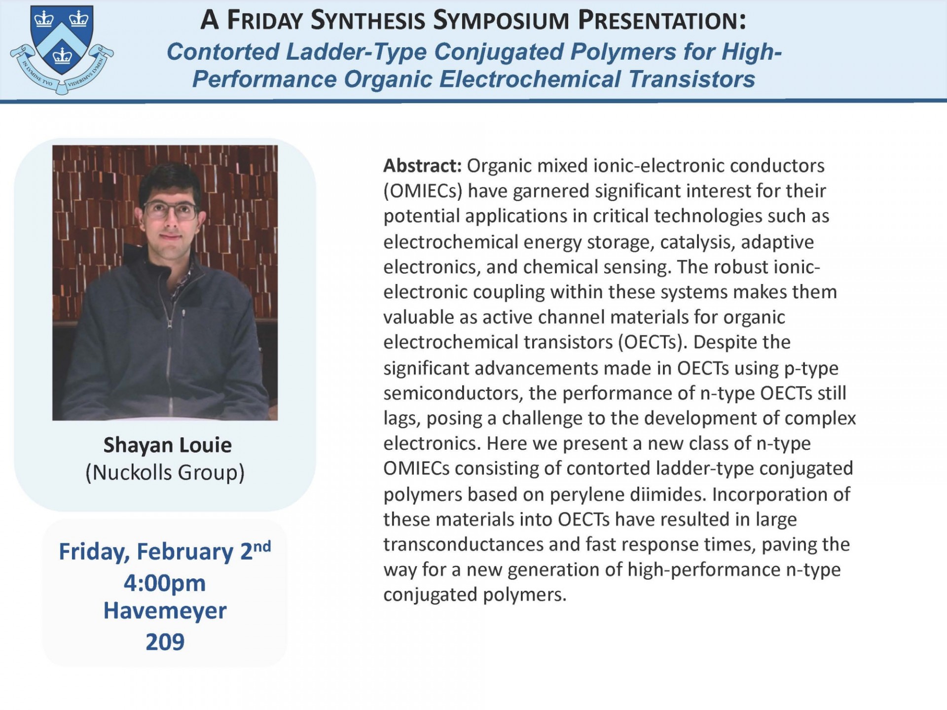 Friday Synthesis Flyer